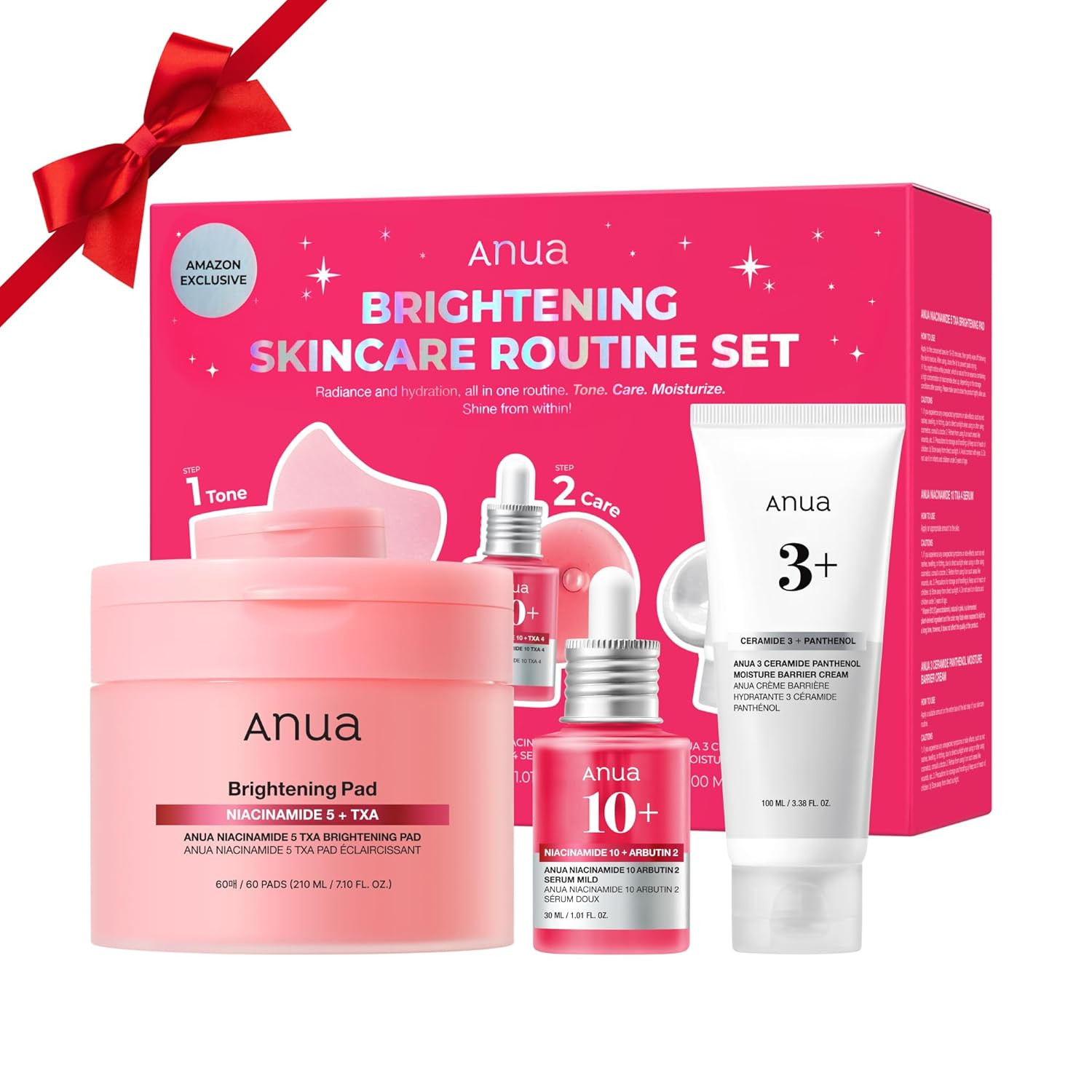 ANUA BRIGHTENING Niacinamide Skincare Routine Set (Amazon Exclusive Set), Niacinamide Serum & Ton... | Amazon (US)