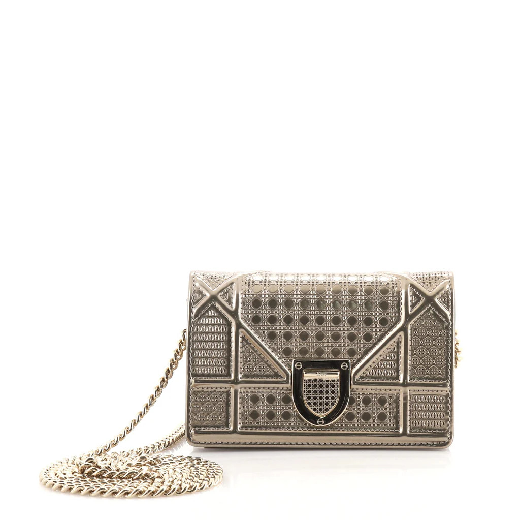 Christian Dior Diorama Flap Bag Cannage Embossed Calfskin Baby Gold 734292 | Rebag