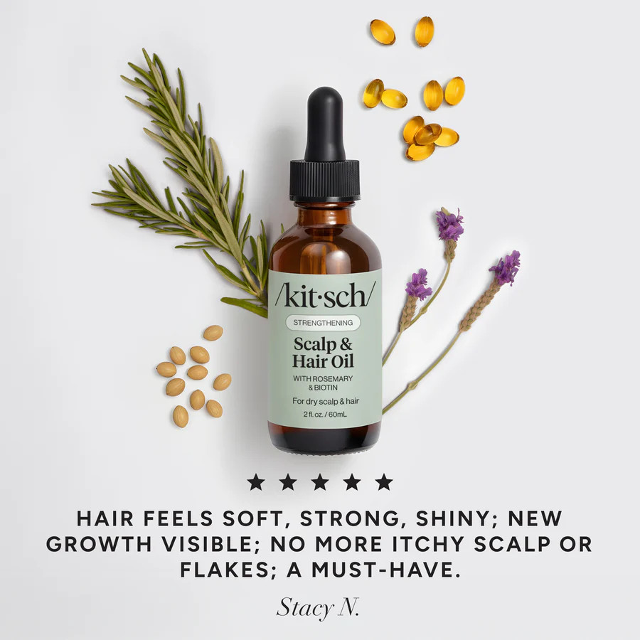 Rosemary & Biotin Scalp & Hair Strengthening Oil | Kitsch