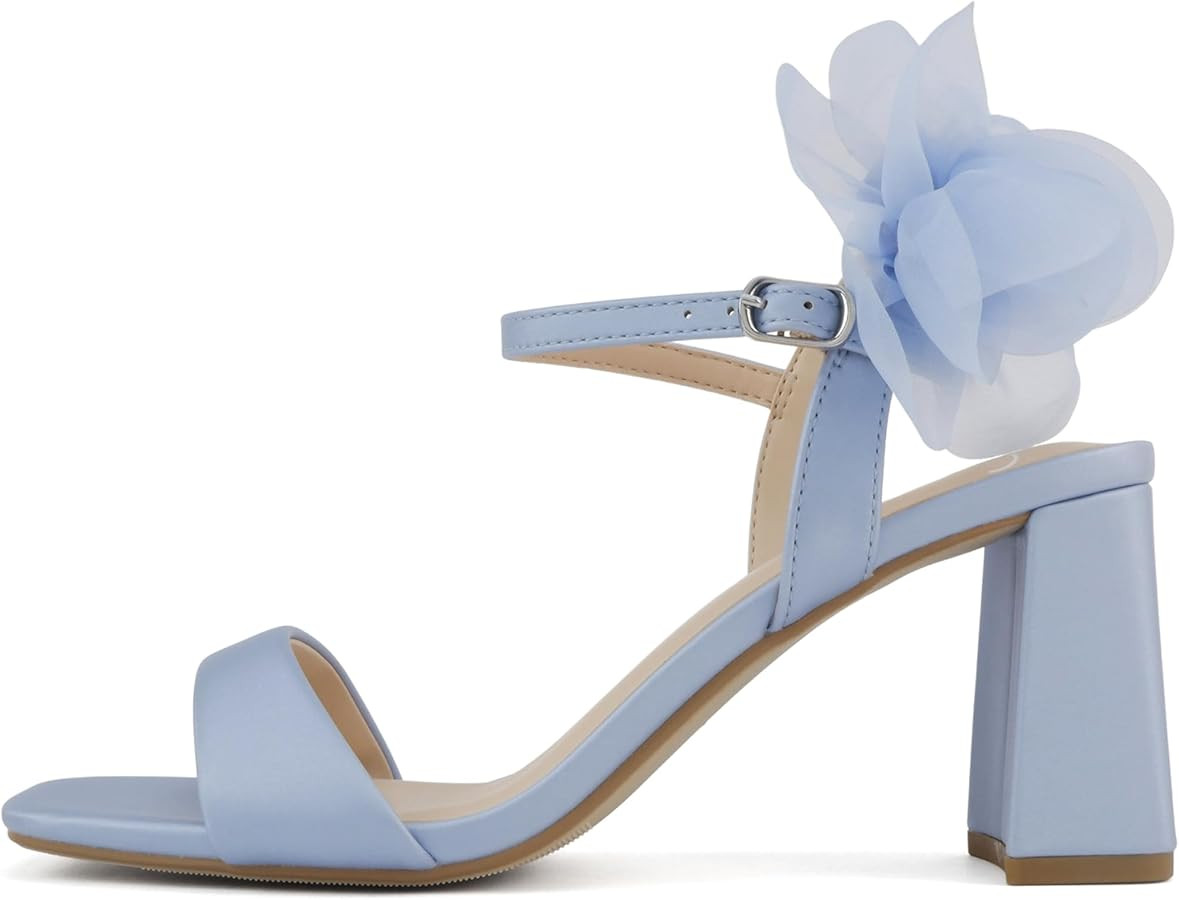 Delicious Bless ~ Women Open Toe High Heel Chiffon Bridal Dress Sandals | Amazon (US)