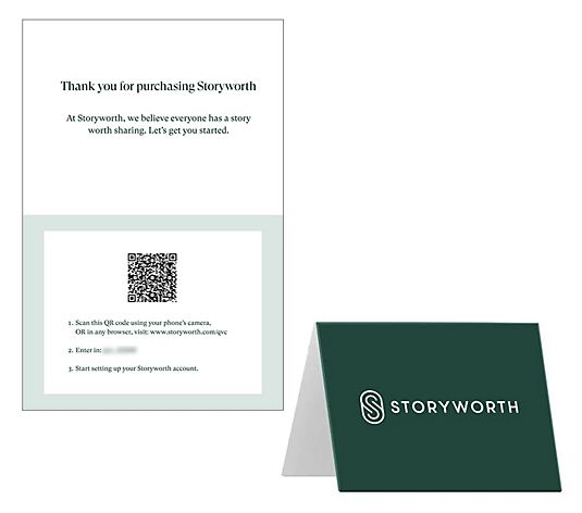 Storyworth Guided Digital Storytelling Prompts with 2 Keepsake Books - QVC.com | QVC