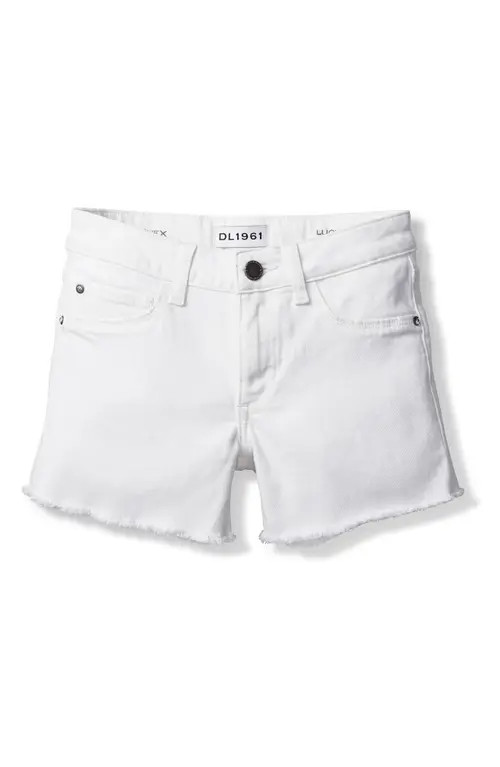 DL1961 Lucy Cutoff White Denim Shorts in Snowcap at Nordstrom, Size 12 | Nordstrom