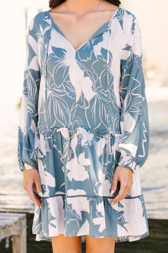 Walk On The Beach Natural White Floral Dress | The Mint Julep Boutique