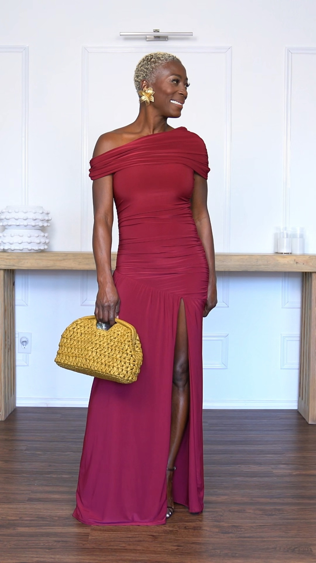 Elegant in this hot red dress. Tap in to shop, items are linked below !

#LTKootd