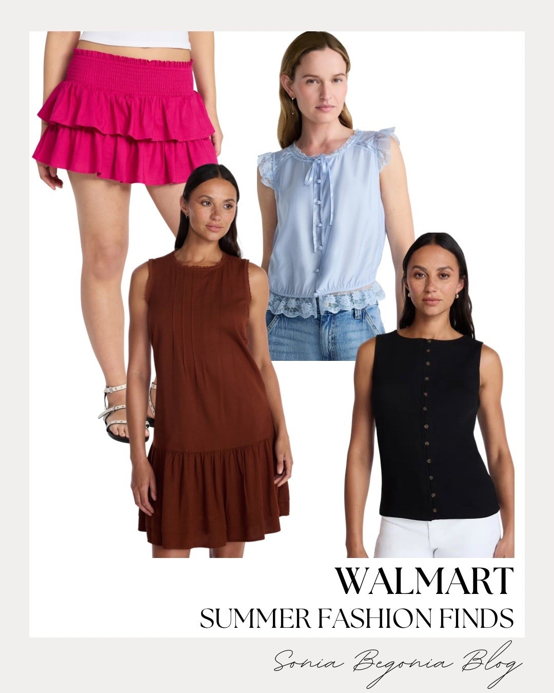 Get ready for sunshine with these essential summer arrivals from Walmart! ☀️

I found the perfect mix of playful ruffles and classic staples. This vibrant pink skirt is such a fun statement piece, while the neutral dresses are ideal for everyday wear.

I love how these versatile tops and dresses transition perfectly from a casual morning to an evening out. 🌊

#WalmartStyle #SummerOutfits #LTKfashion #WalmartNewArrivals #SummerVibes

#LTKSeasonal #LTKootd