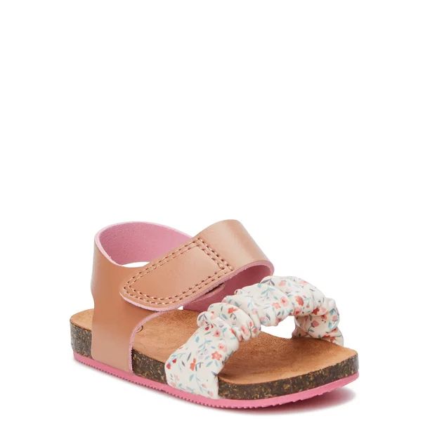 Wonder Nation Baby Girl Footbed Sandals, Sizes 2-6 | Walmart (US)