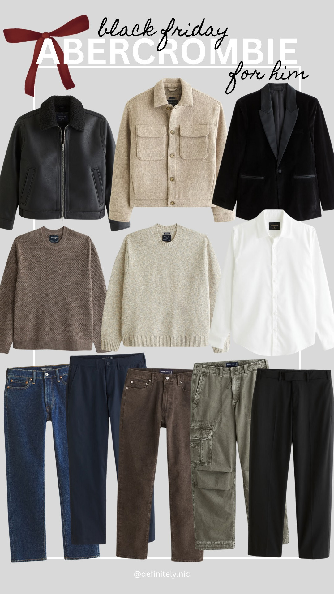 Black Friday Sale 40% EVERYTHING!

25% off + Extra 15% w/ code CYBERAF

Holiday gifts for HIM from Abercrombie.

Holiday outfits, holiday party style, winter outfit ideas, casual style.
 

 #LTKCyberWeek #LTKGiftGuide #LTKHoliday