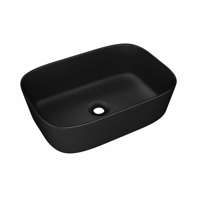 Salerno 18" L x 13'' W, Vitreous China Rectangular Vessel Bathroom Sink | Wayfair North America