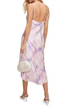 Bias Cut Sleeveless Satin Midi Dress | Nordstrom