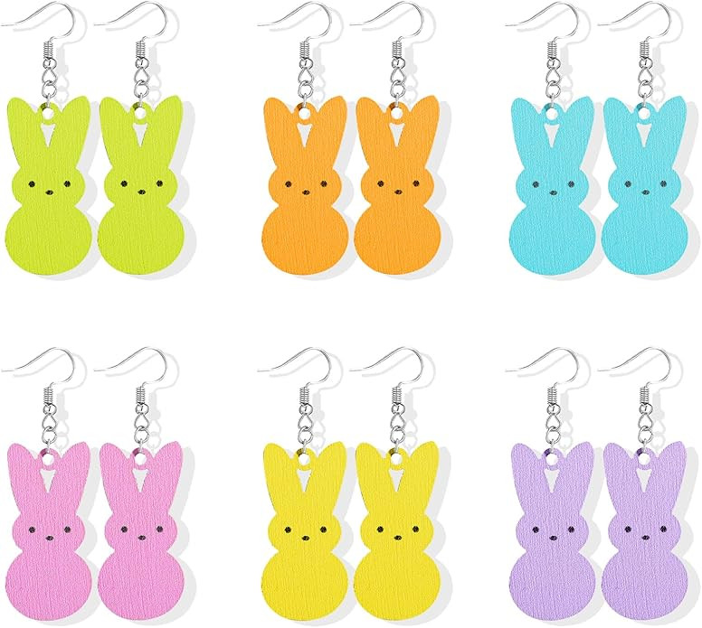 Easter Basket Essentials Stuffers Easter Bunny Dangle Earrings Spring Rabbit Egg Stud Earrings Je... | Amazon (US)