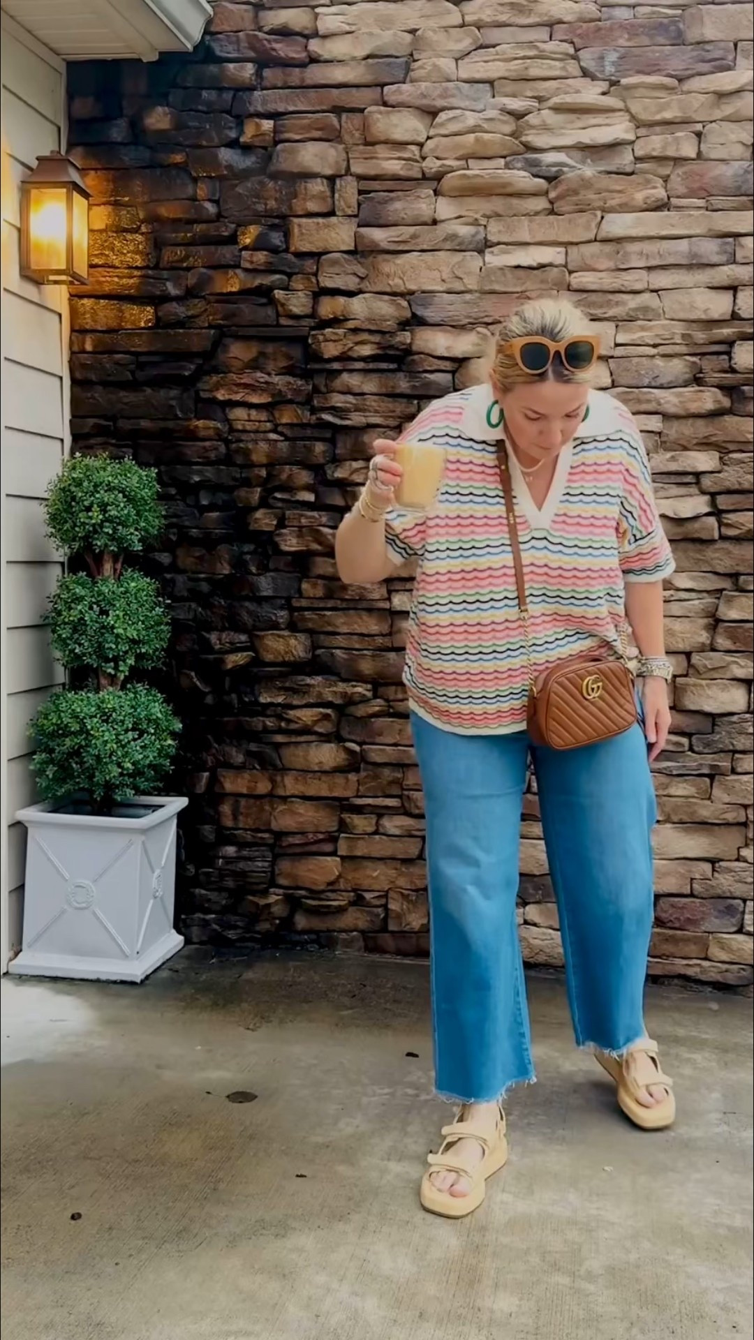 Love this light weight sweater, I definitely could have sized down. 
Cropped jeans 
Paige denim 
Boden sweater 

#LTKMidsize #LTKSummerEdit #LTKOver40