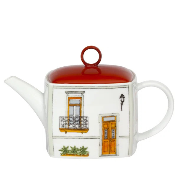 Alma de Lisboa 36.38 -oz. Porcelain Teapot | Wayfair North America