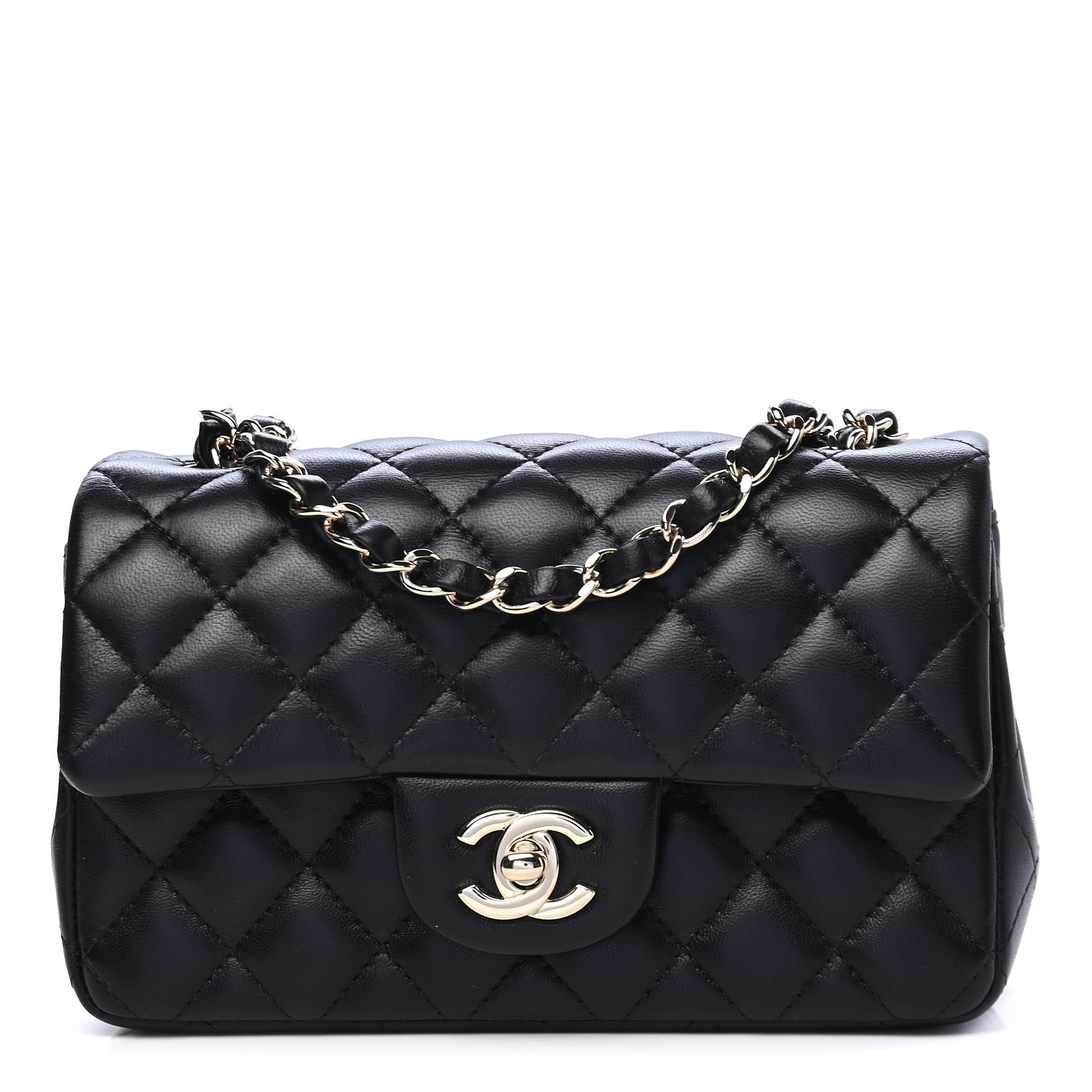 CHANEL

Lambskin Quilted Mini Rectangular Flap Black | Fashionphile