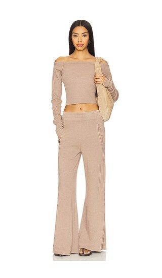 Free People x FP Movement Go To Long Sleeve Set in Beige. - size M | Revolve Clothing (Global)