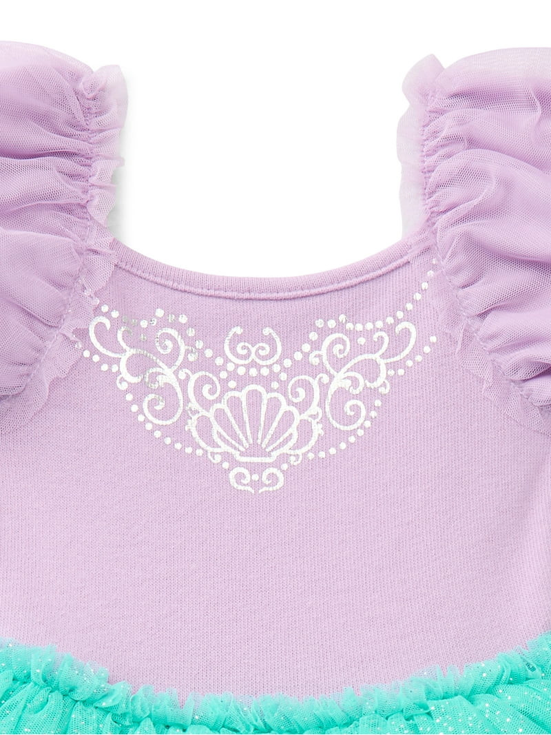 Disney Princess Toddler Girls Ariel Cosplay Tutu Dress with Puff Sleeves, Sizes 12M-5T | Walmart (US)