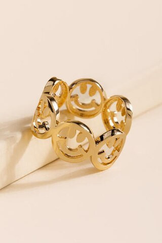 Oriana Metal Smiley Open Band - francesca's | Francesca's