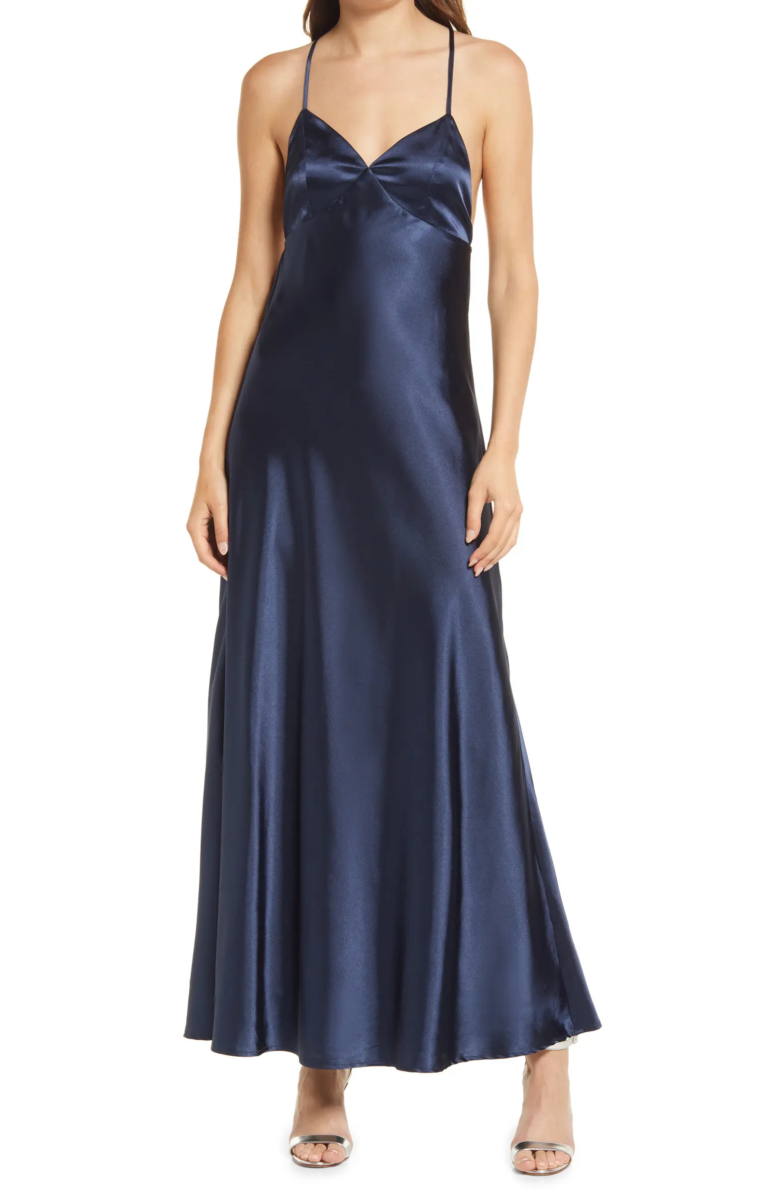Lulus One Last Glance Satin Evening Gown | Nordstrom | Nordstrom