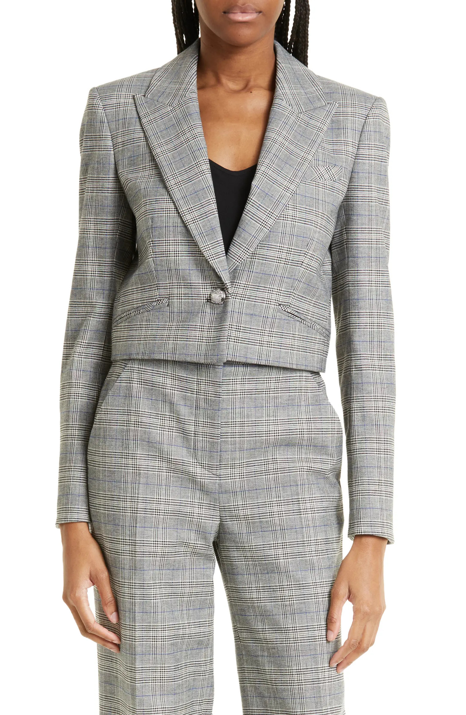 Veronica Beard Fabiola Plaid Crop Blazer | Nordstrom | Nordstrom