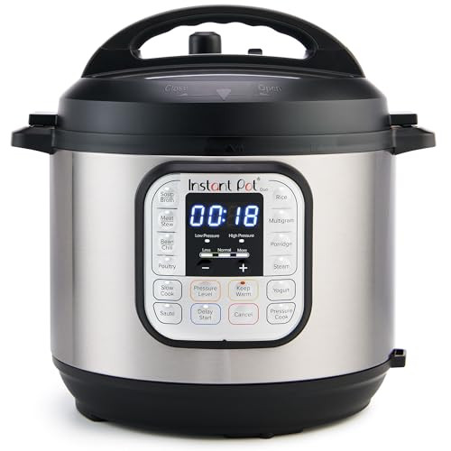 Instant Pot Duo 7-in-1 Electric Pressure Cooker, Slow Cooker, Rice, Steamer, Sauté, Yogurt Maker, Warmer & Sterilizer, Includes App With Over 800 Recipes, Stainless Steel, 6 Quart | Amazon (US)