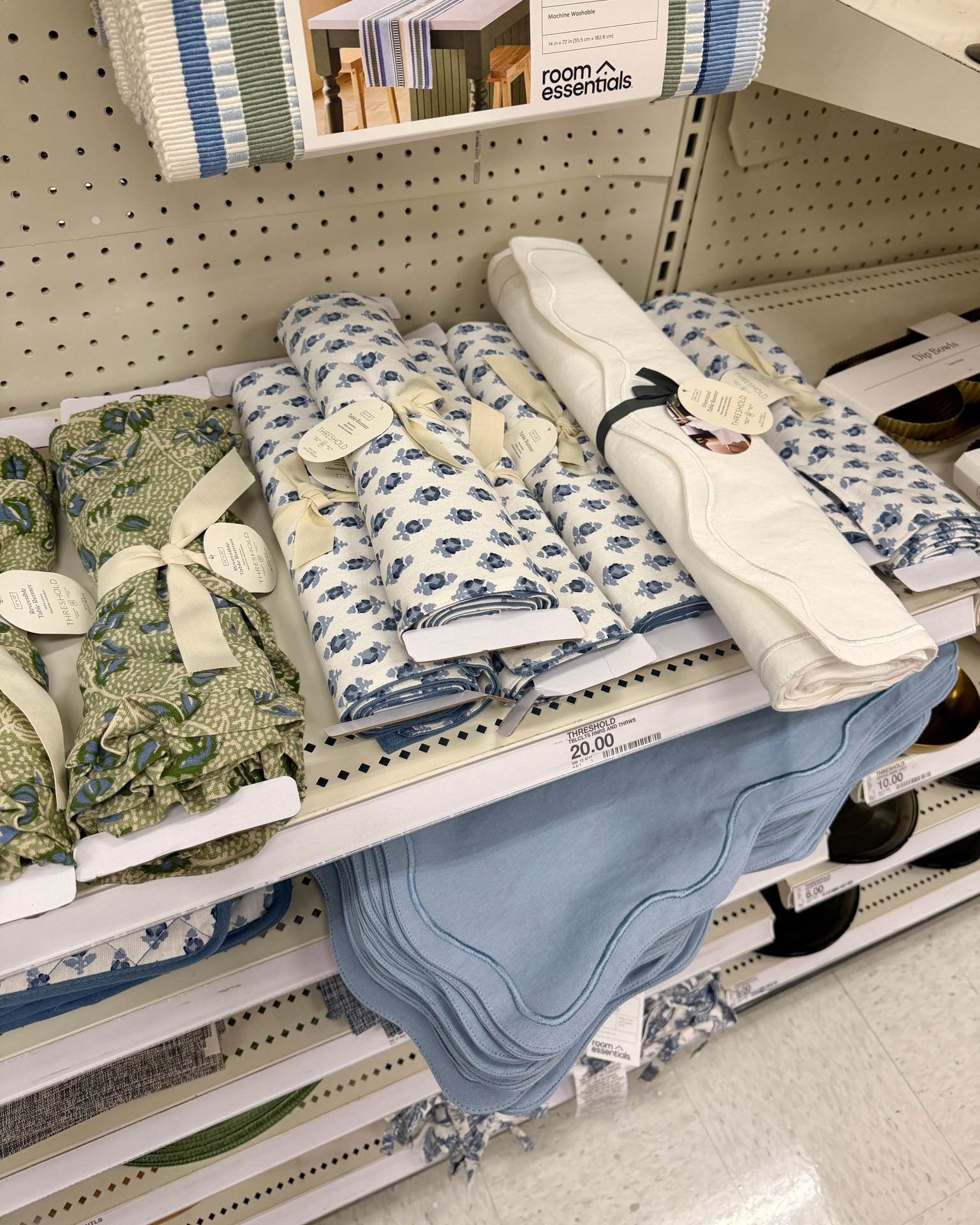 New Target tabletop! 💙 scalloped placemats, rubber, tablecloth, kitchen towels!

#LTKHome #LTKgrwm #LTKOver40