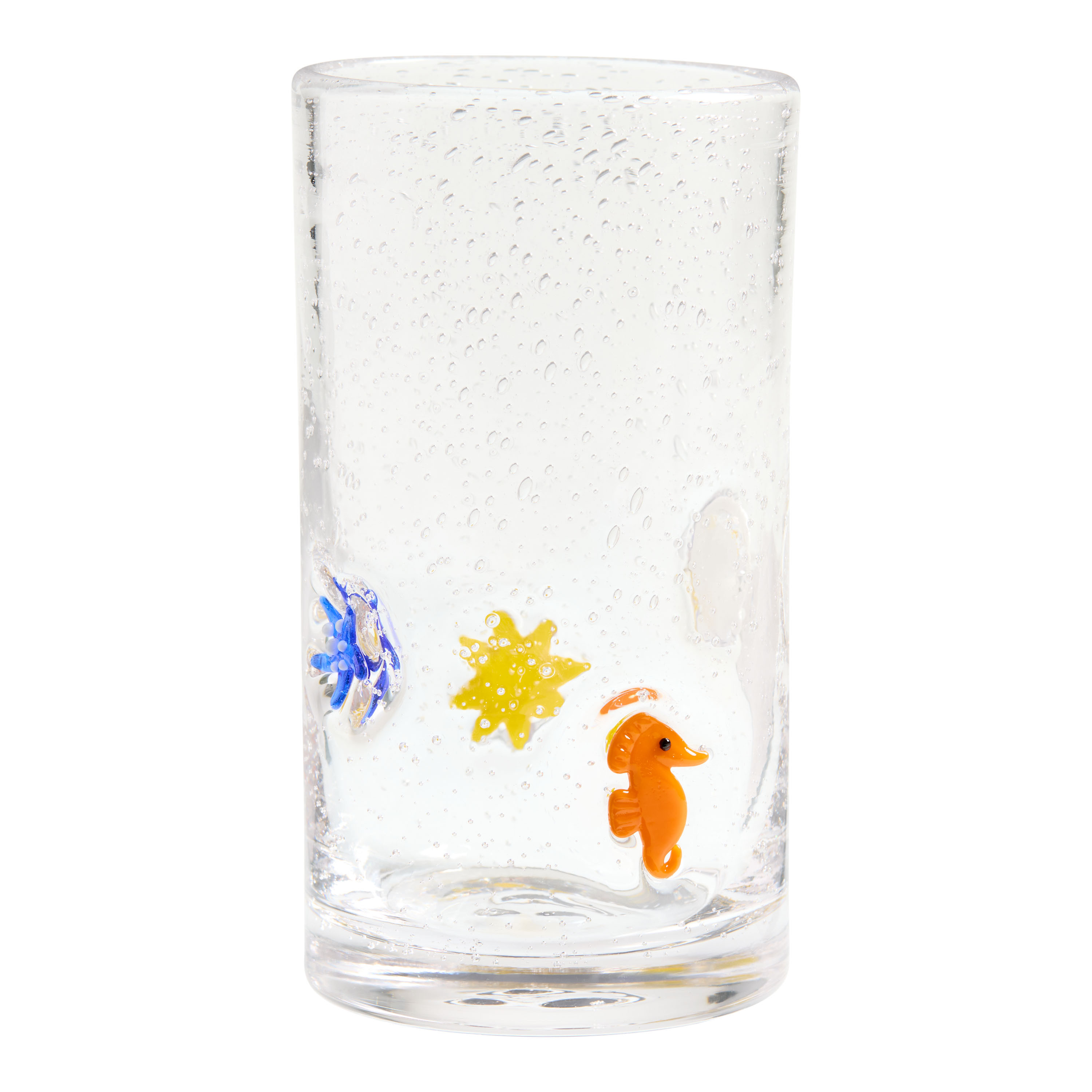 Charm Coastal Inlay Bubble Highball Glass | World Market