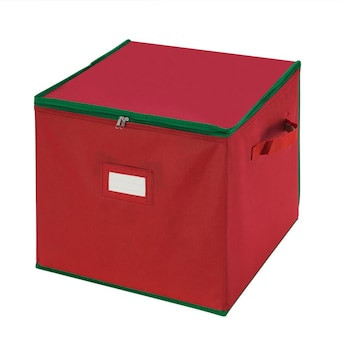Hastings Home 75 -Compartment Red Polyester Ornament Storage Box | Lowe's