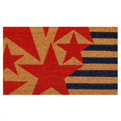 Home & More Stars and Stripes 17-Inch x 29-Inch Rubber Door Mat in Black | Bed Bath & Beyond | Bed Bath & Beyond