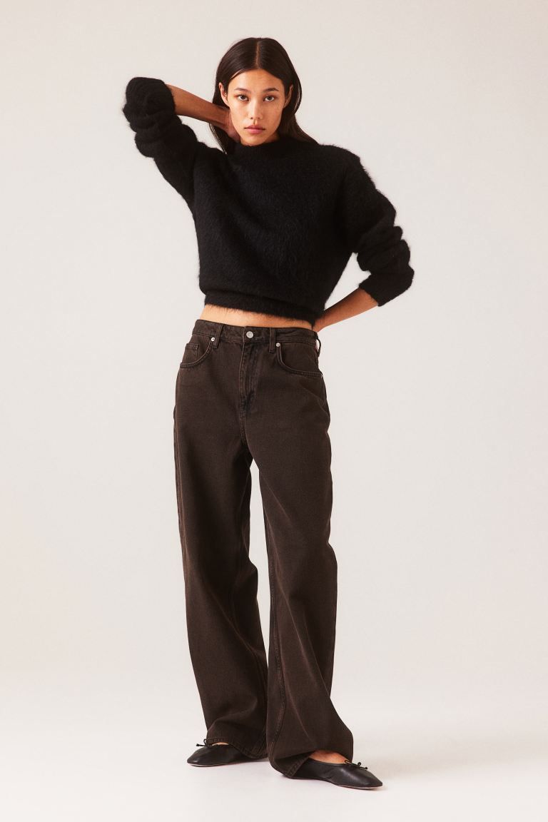 Baggy High Jeans - Dark brown - Ladies | H&M US | H&M (US + CA)