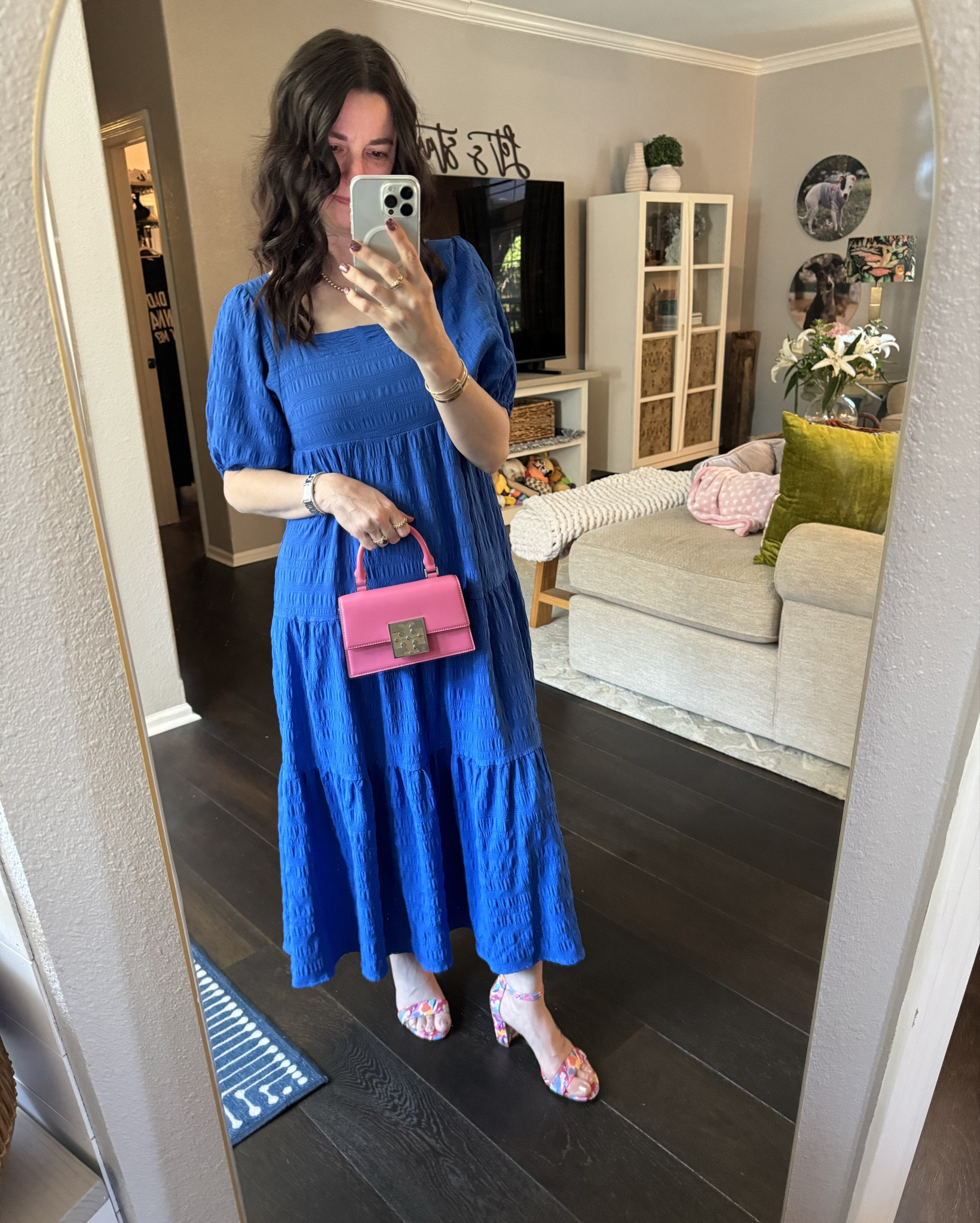 These Alex Marie heels are incredibly comfortable and extra fun!  This pattern is no longer available but the new version is just as perfect!  They also come in a pearl, glitter, neutral and black!

Bag is by Tory Burch and no longer available.

#LTKFindsUnder100 #LTKStyleTip #LTKShoeCrush