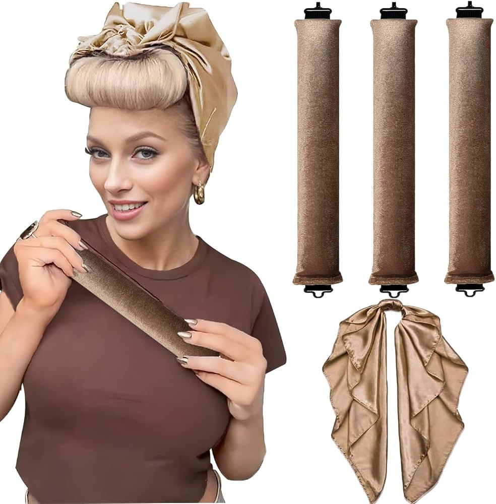 Heatless Hair Curler Overnight Rods Blowout Jumbo, Heatless Curls No Heat Curlers to Sleep in Lar... | Amazon (CA)