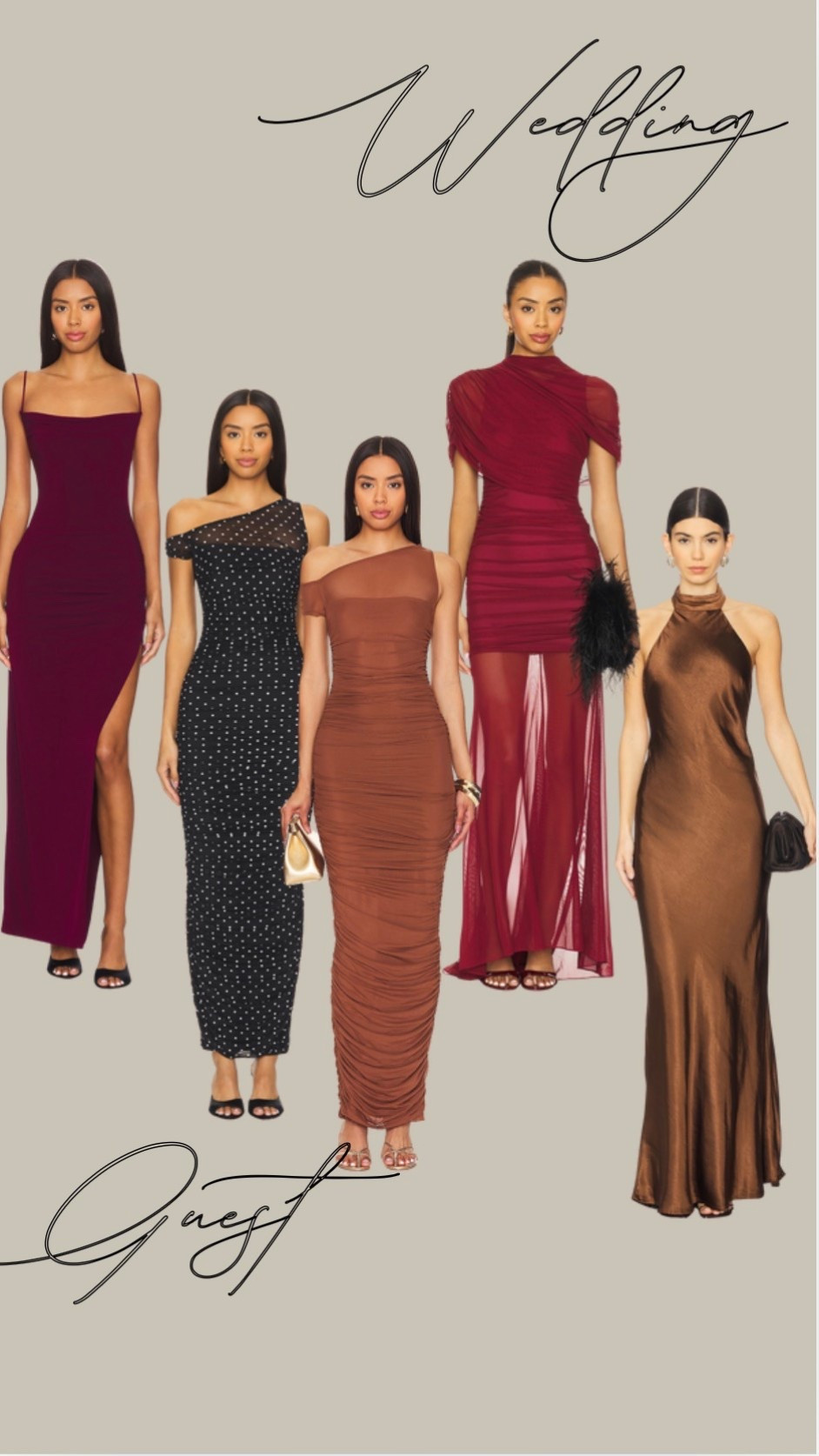 Winter wedding guest. Spring wedding guest. Maxi dress revolve new arrivals chocolate wedding guest dress. 

#LTKSeasonal #LTKWedding