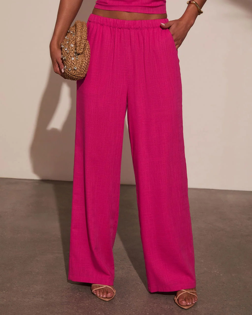 Onyx Linen Wide Leg Pants | VICI