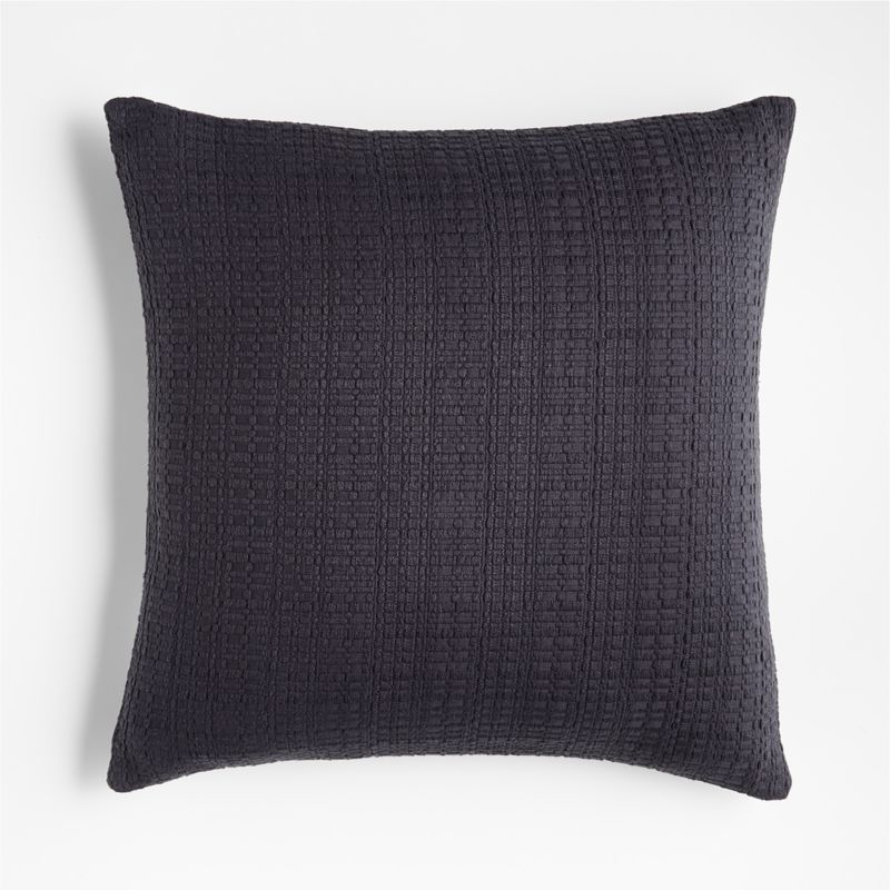 Bari 20"x20" Square Black Knitted Decorative Throw Pillow Cover + Reviews | Crate & Barrel | Crate & Barrel