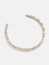 Kerri 18K Gold Tennis Bracelet - Clear/Gold | BaubleBar (US)