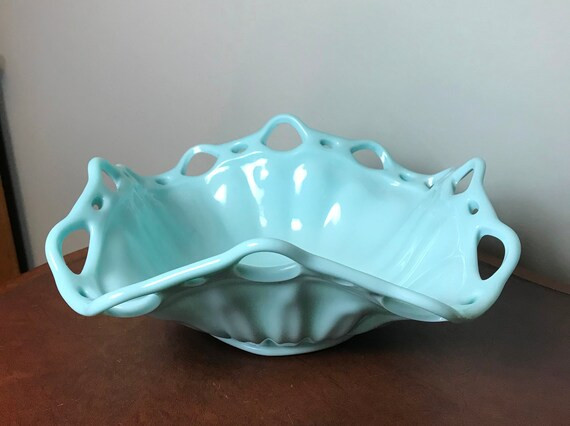 Rare Aqua Turquoise Blue Milk Glass FOSTORIA COLONIAL PRISM | Etsy | Etsy (US)