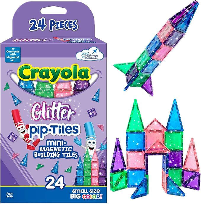 CreateOn Crayola Mini Magnetic PIP-Tiles, Building Set for Kids, Magnetic Building Toys for Kids,... | Amazon (US)