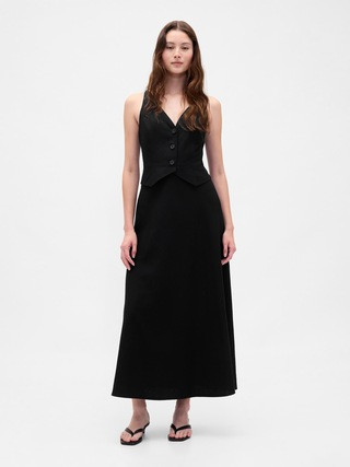 Linen-Blend Vest Maxi Dress | Gap | Gap (US)