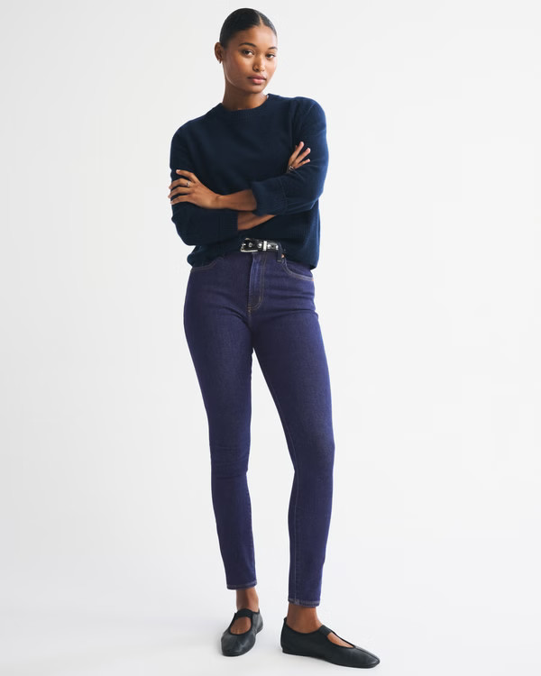 Women's High Rise Super Skinny Ankle Jean | Women's Bottoms | Abercrombie.com | Abercrombie & Fitch (US)