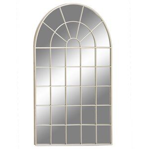 CosmoLiving by Cosmopolitan 56"H White Iron Metal Floor Mirror | Homesquare