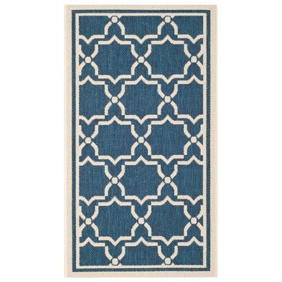 Courtyard Patio Rug Navy / Beige - Safavieh® | Target