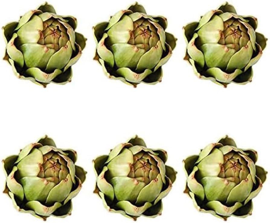 6PC Large and Realistic Green Faux Artichokes & Decorative Fruit Assortment, Ideal Decor for Home... | Amazon (US)