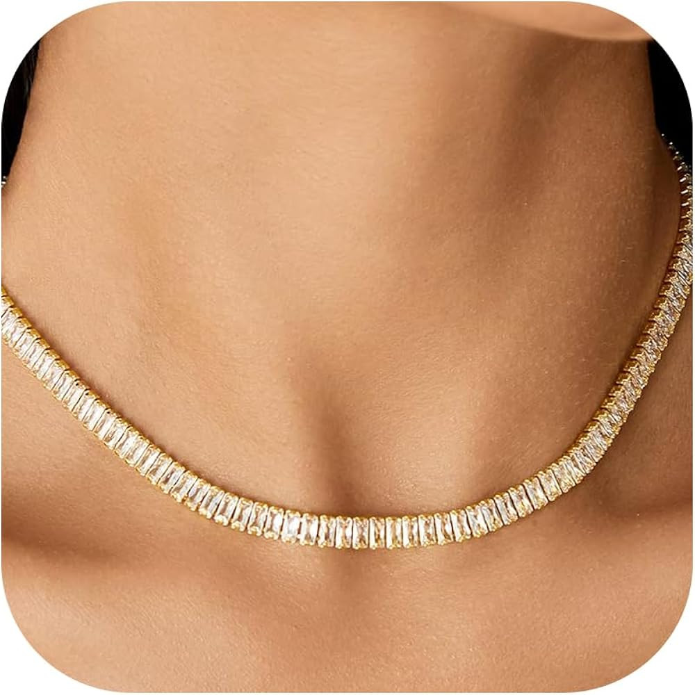 ORAZIO Gold Necklaces for Women,Layered Gold Necklace,Dainty 14K Gold Plated Herringbone Necklace... | Amazon (US)