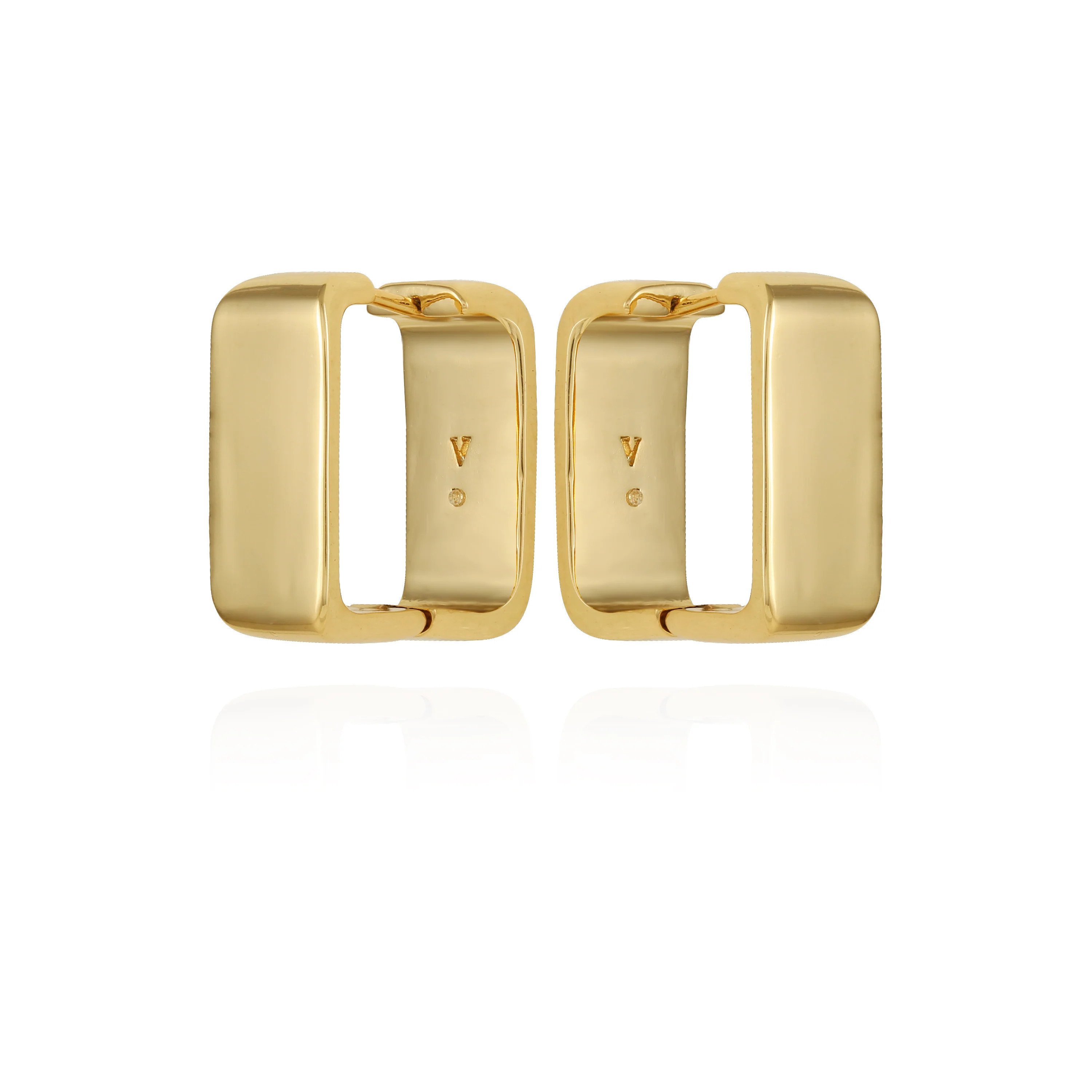 Brass Rectangle Hoop Earrings | Vince Camuto