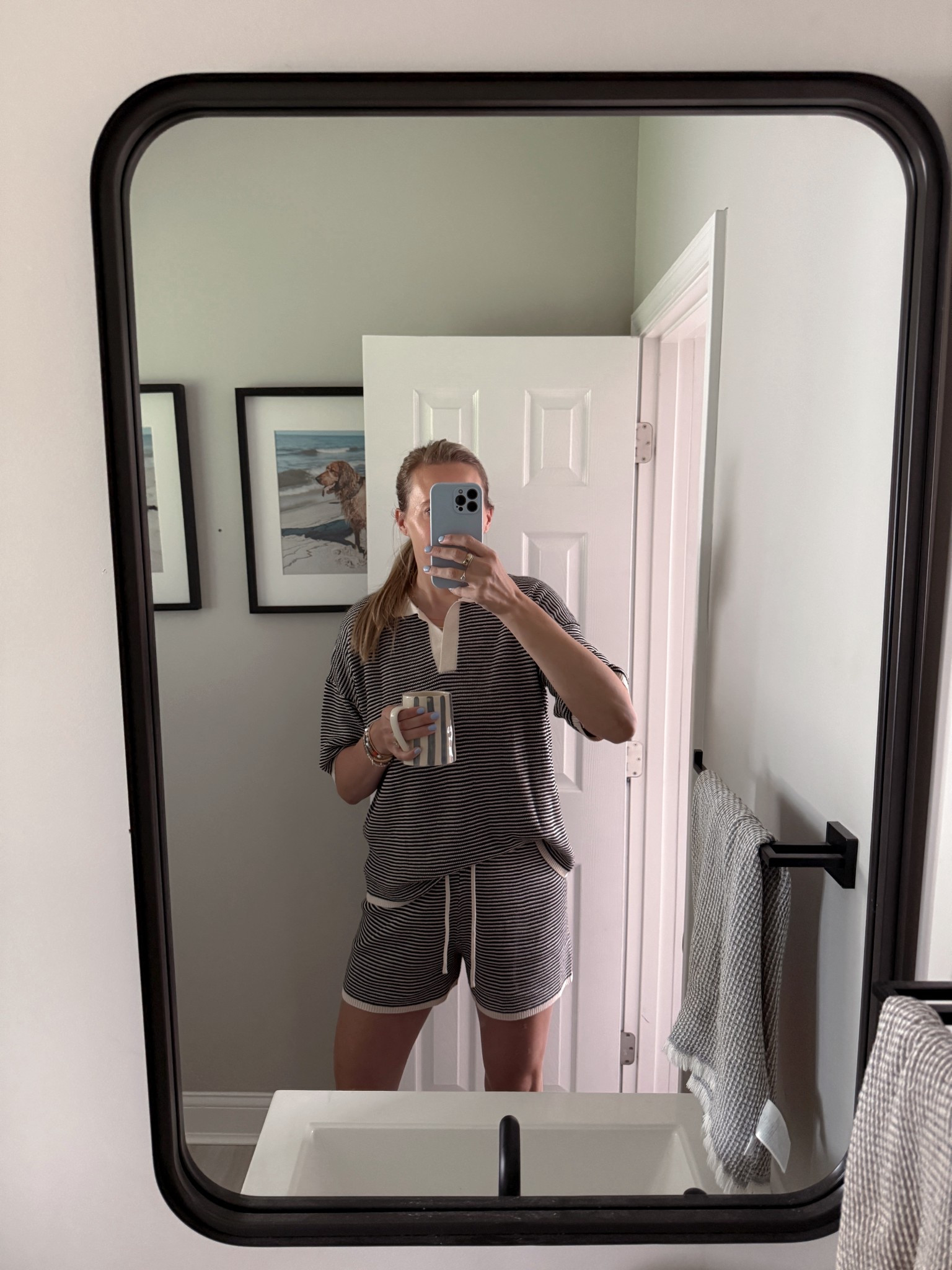 This striped matching sweater set from Amazon is so good! TTS — I might size up in a colored one for a more oversized, casual fit.

#LTKStyleTip #LTKFindsUnder50