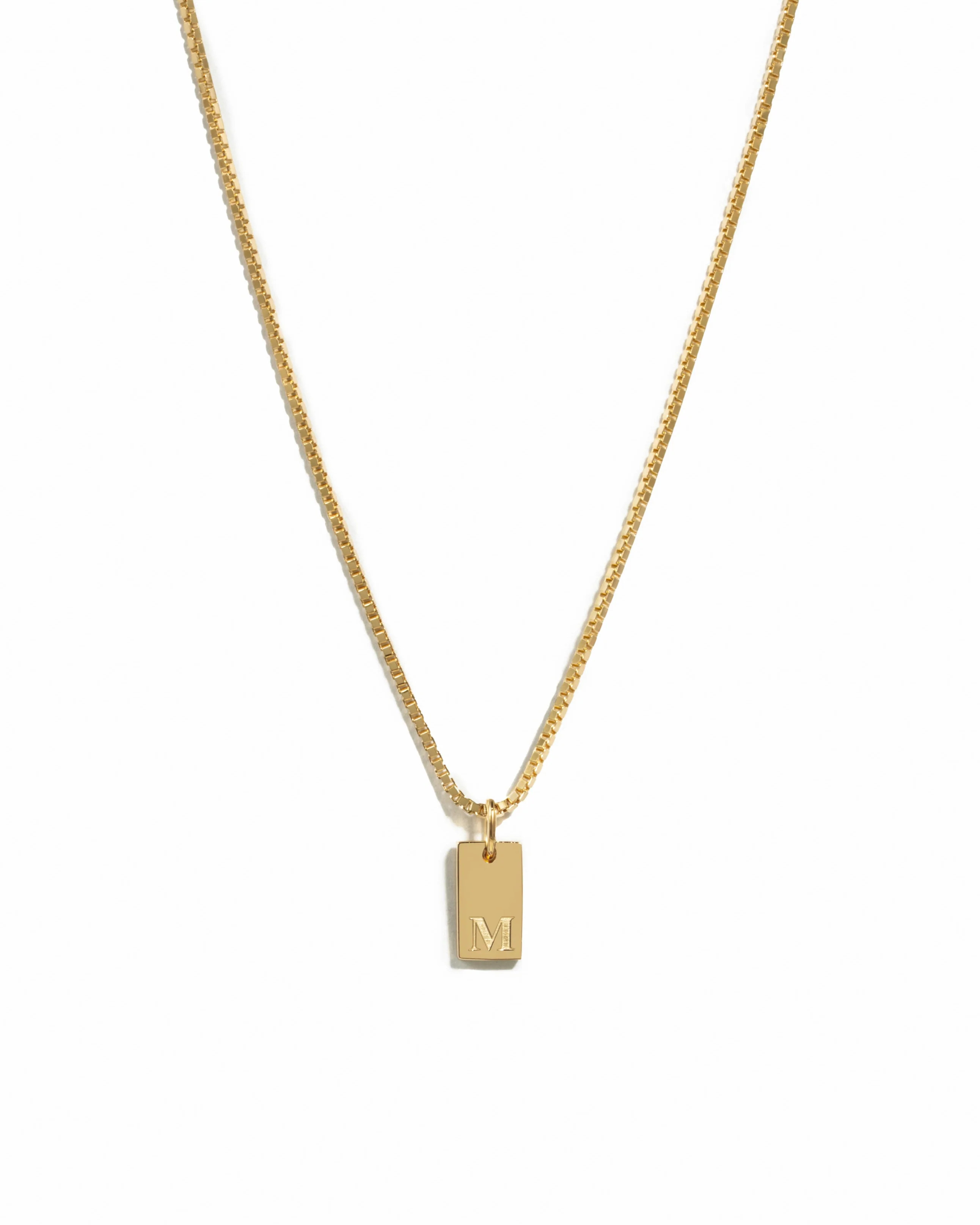 Custom Dainty Initial Tag Necklace | Sami Jewels | Sami Jewels