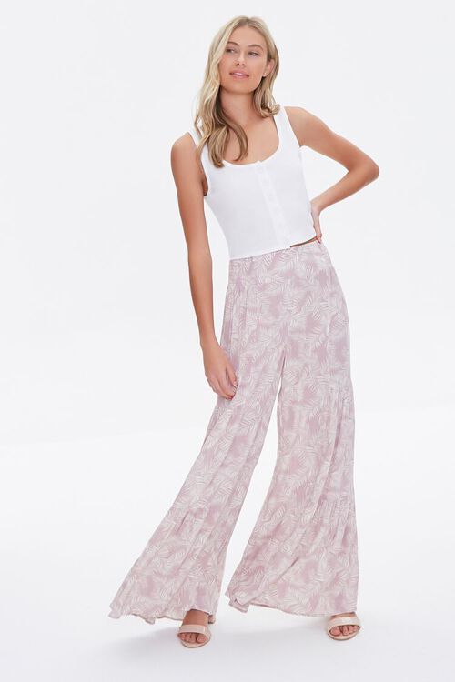 Leaf Print Wide-Leg Pants | Forever 21 (US)