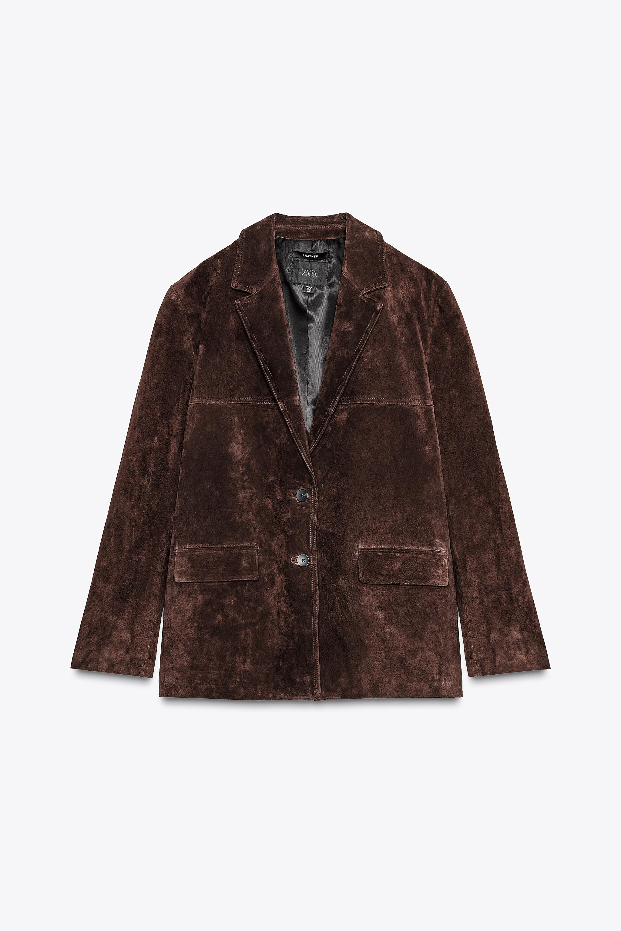 SUEDE LEATHER BLAZER | Zara UK