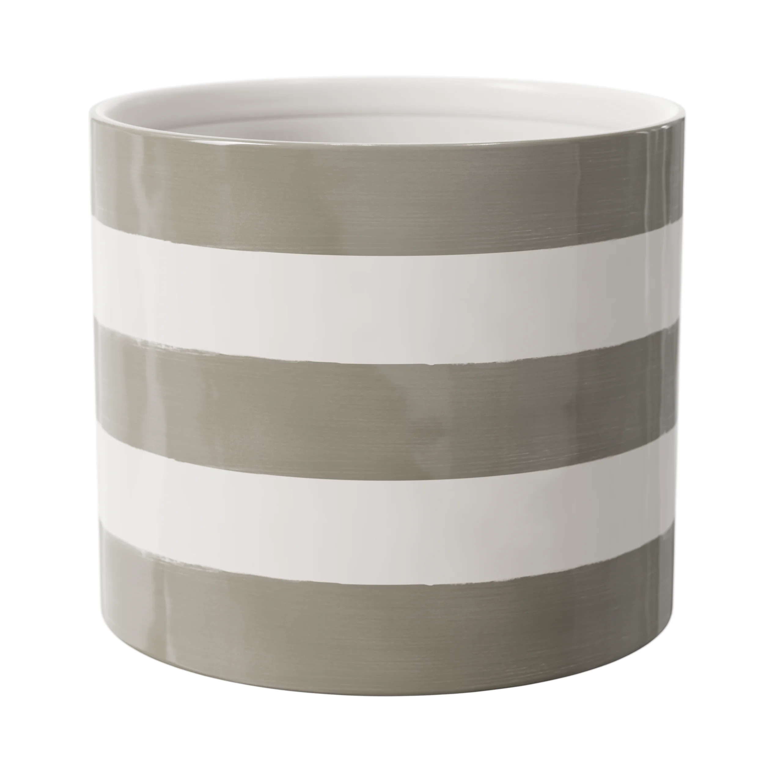 Mainstays Andrew 7.8" x 7.8" x 6.9" Round Birch Gray and Vanilla Dream Ceramic Planter | Walmart (US)