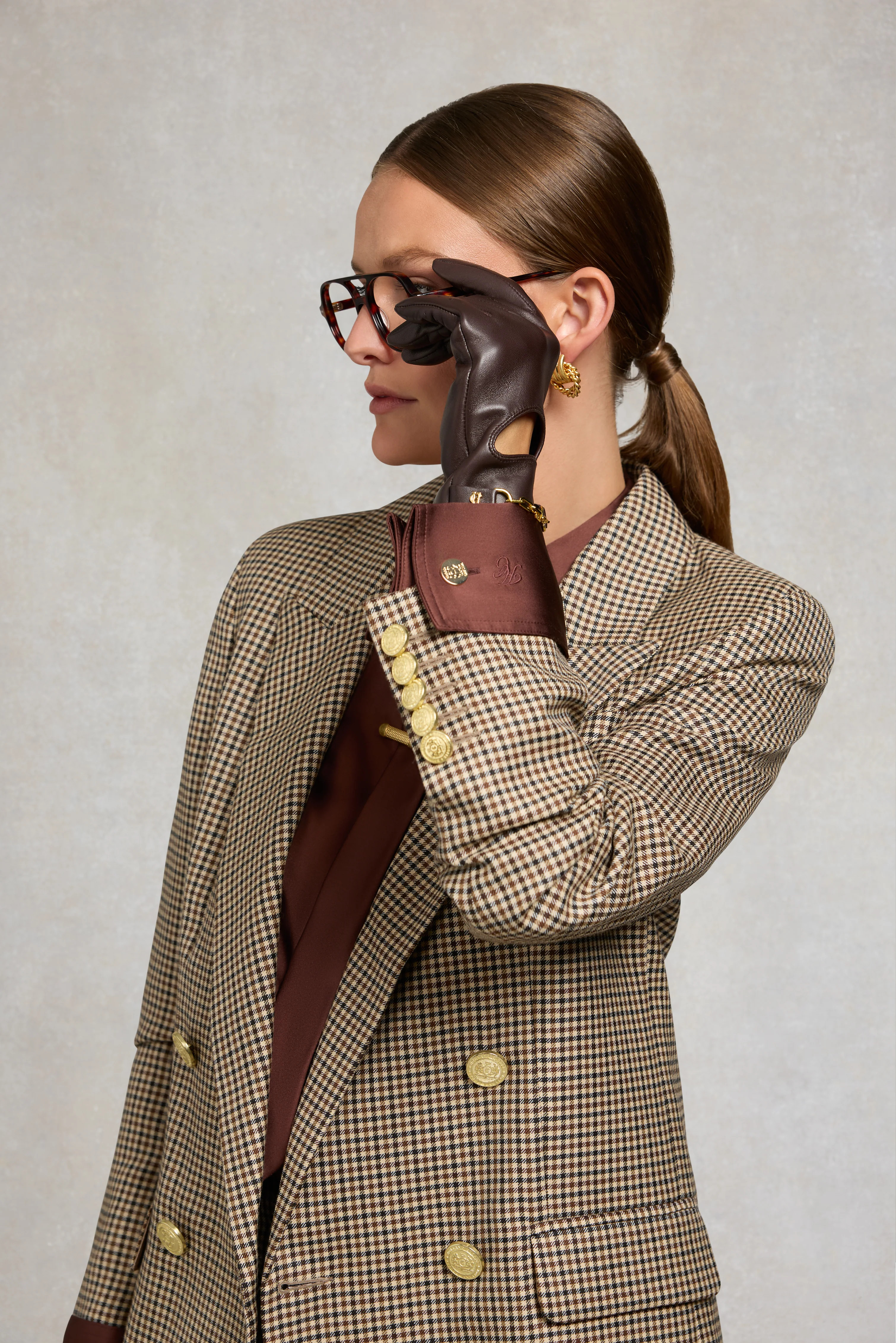 Leather Driving Gloves (Chocolate) | Holland Cooper