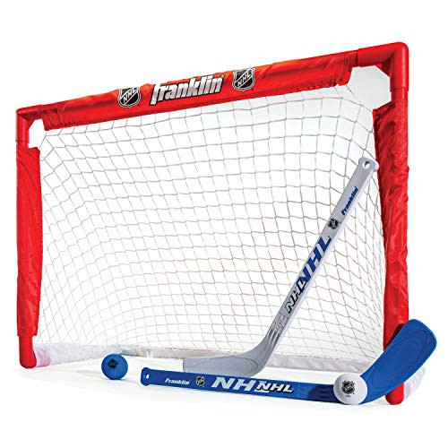 Franklin Sports NHL s Mini Hockey Set - Includes 1 Knee Hockey Goal - 2 Mini Hockey Sticks + 2 Foam Balls - Indoor Mini Hockey Goal + Sticks Set | Amazon (US)